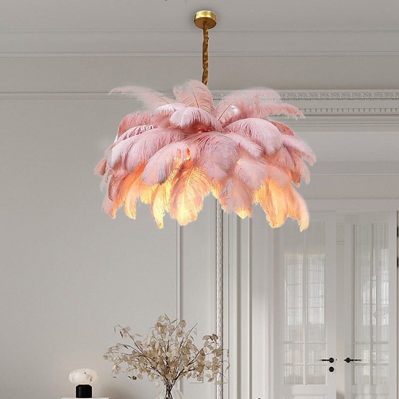 Glam Feather Feather Pendant Light