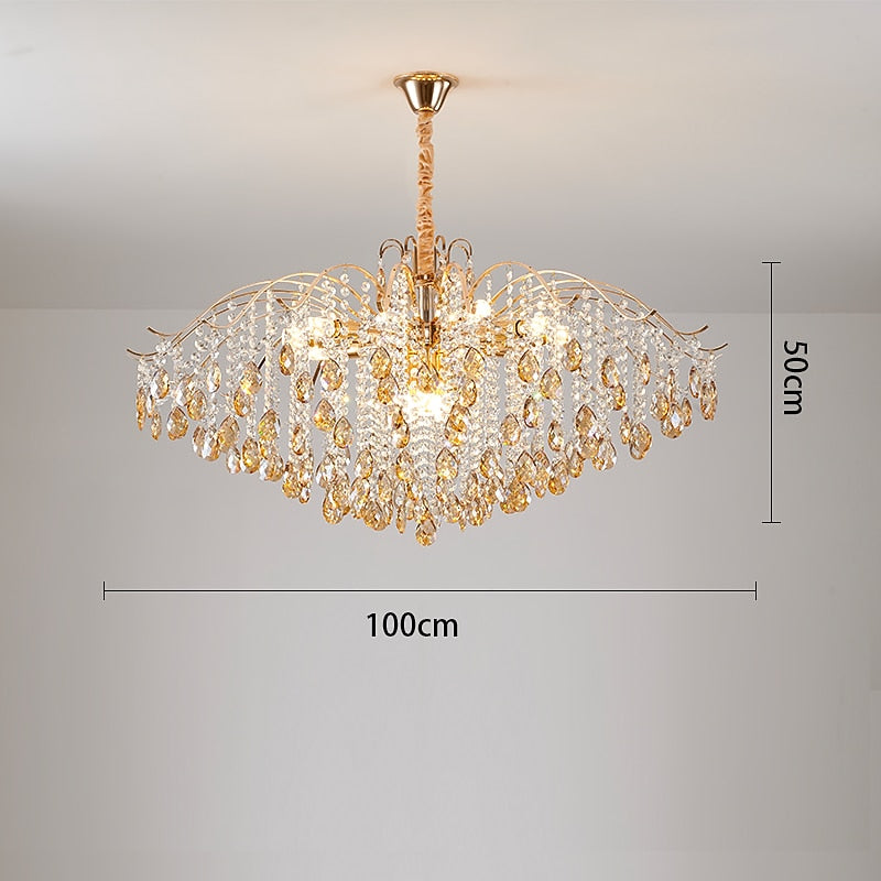 Modern Crystal Branch Chandelier