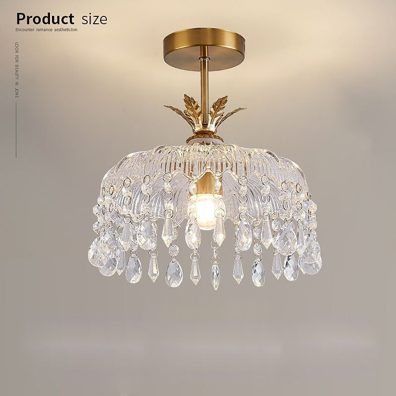 Glam Crystal Drum Ceiling Light