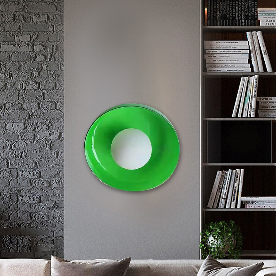 Industrial Glass Disc Ceiling Light