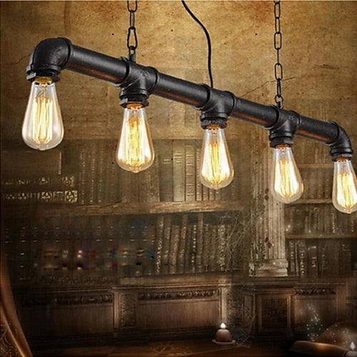 Industrial Metal Linear Pendant Light