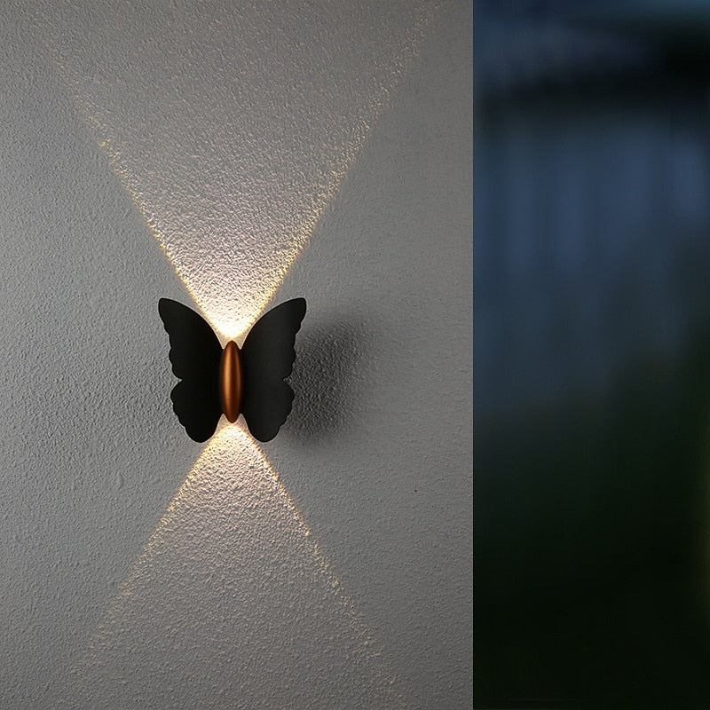 Modern Metal Butterfly Wall Light