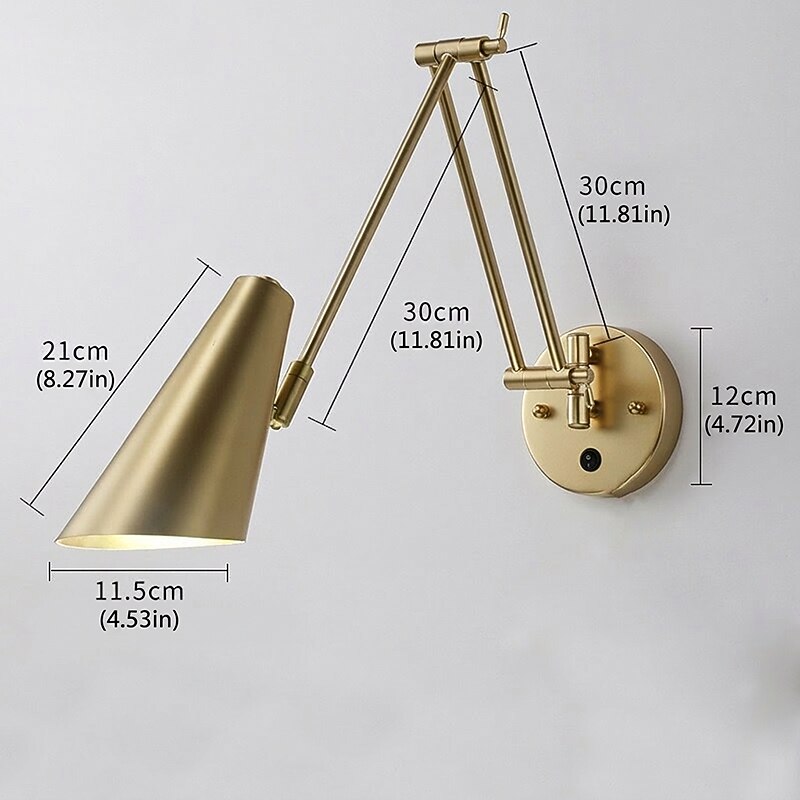 Industrial Metal Swing-Arm Wall Light