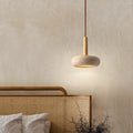 Wabi-Sabi Travertine Disc Pendant Light