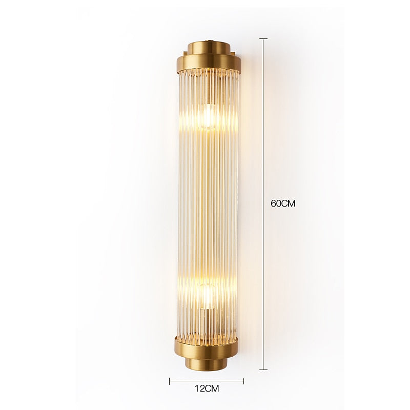 Modern Crystal Cylinder Wall Light