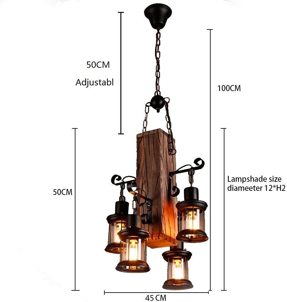 Industrial Glass Cluster-Lantern Pendant Light