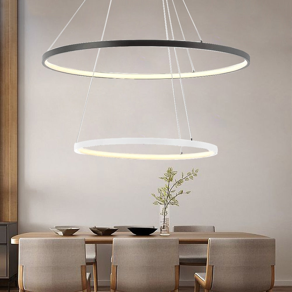 Modern Metal Ring Pendant Light