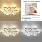 Modern Aluminum Pinwheel Ceiling Light