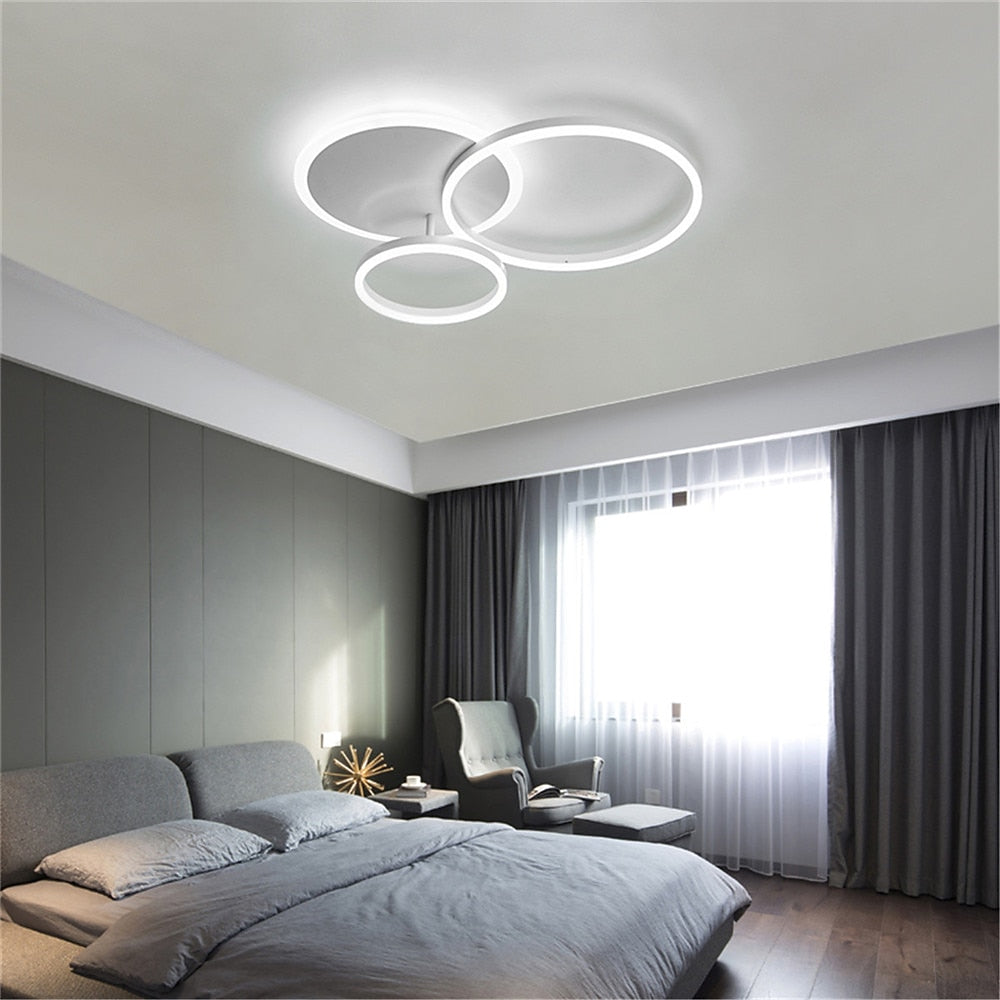 Modern Metal Ring-Cluster Ceiling Light