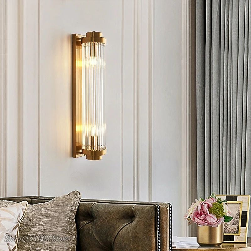Modern Crystal Cylinder Wall Light