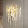Modern Crystal Cascade Wall Light
