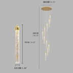 Lustre Glamour Cascade de Cristal