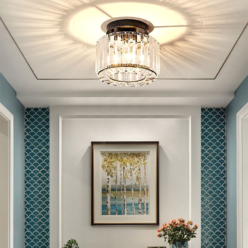 Glam Crystal Drum Ceiling Light