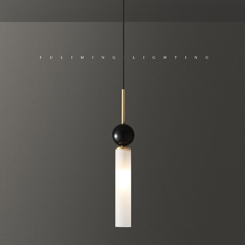 Modern Marble Cylinder Pendant Light