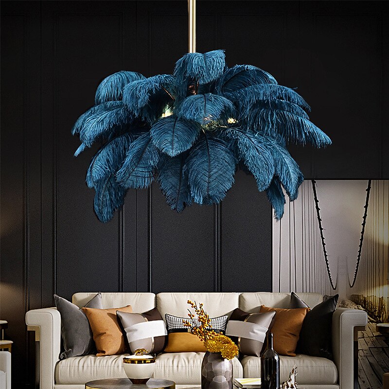 Glam Feather Feather Pendant Light