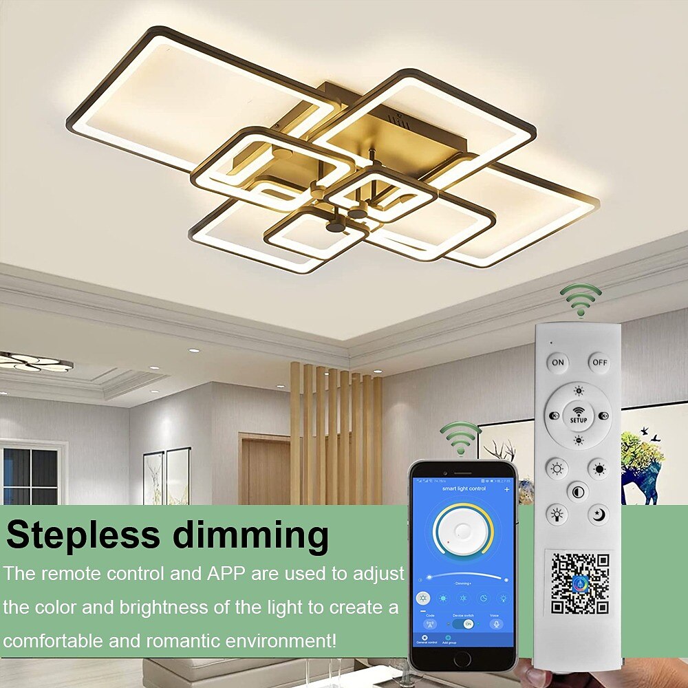 Modern Acrylic Square-Frame Ceiling Light