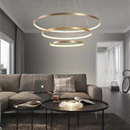 Moderne Metallring-Pendelleuchte