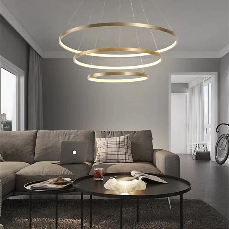 Modern Metal Ring Pendant Light