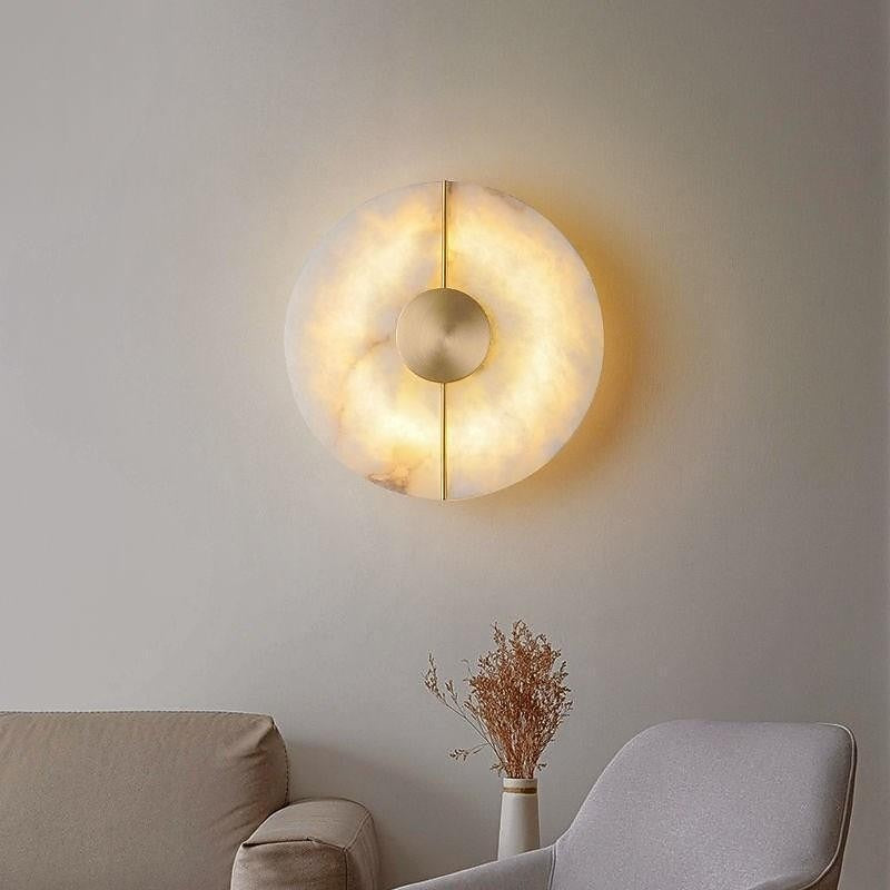Modern Marble Disc Wall Light