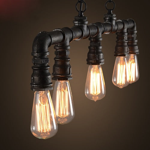 Industrial Metal Linear Pendant Light