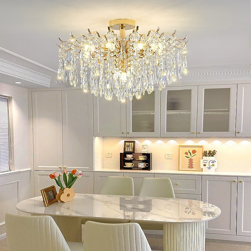 Modern Crystal Rectangle Chandelier