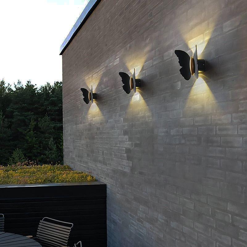 Modern Metal Butterfly Wall Light