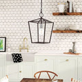 Rustic Metal Lantern Pendant Light
