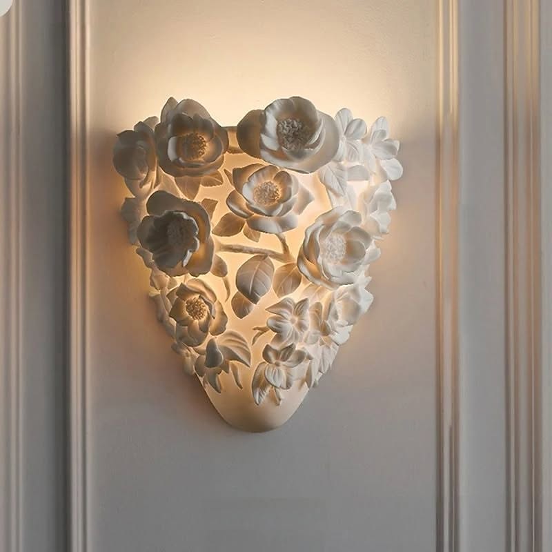Modern Resin Flower Wall Light