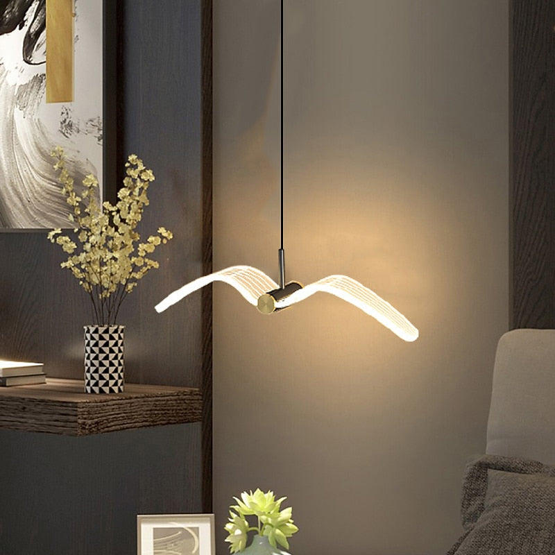 Modern Acrylic Wave Pendant Light