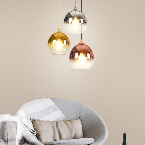 Modern Glass Globe Pendant Light