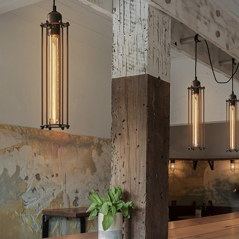 Industrial Metal Linear Pendant Light
