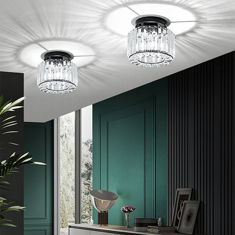 Glam Crystal Drum Ceiling Light