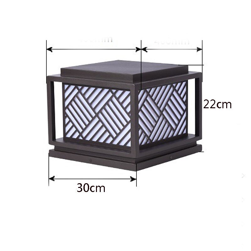 Modern Metal Square Post Light
