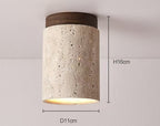 Wabi-Sabi Deckenleuchte aus Metallzylinder