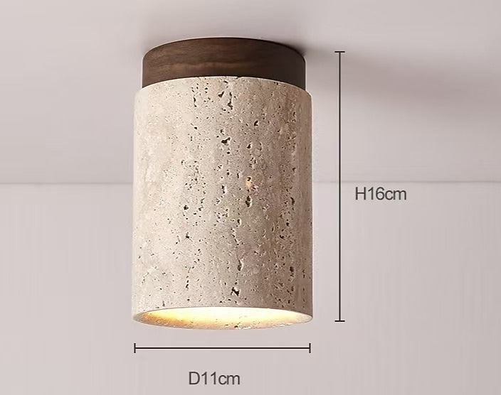 Wabi-Sabi Metal Cylinder Ceiling Light