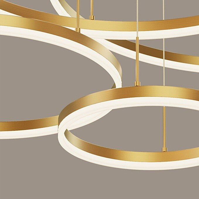 Modern Metal Ring-Cluster Pendant Light