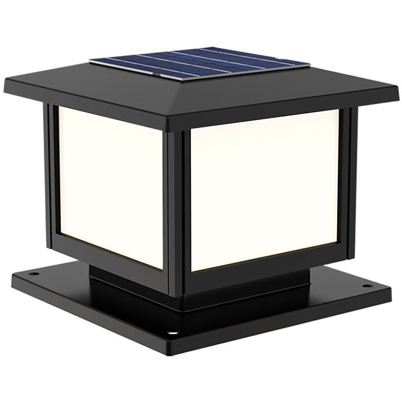 Modern Metal Square Post Light