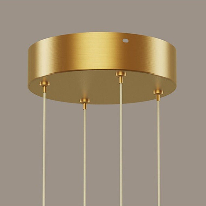 Modern Metal Ring-Cluster Pendant Light