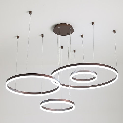 Modern Metal Ring Chandelier