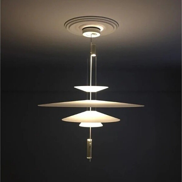 Modern Acrylic Saucer Pendant Light