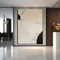 Black and Beige Organic Abstract Painting