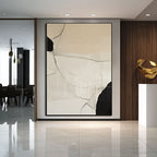 Black and Beige Organic Abstract Painting