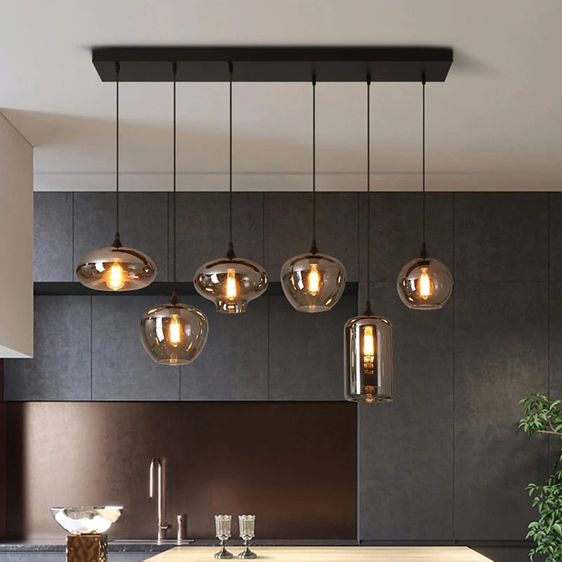 Modern Glass Globe Pendant Light