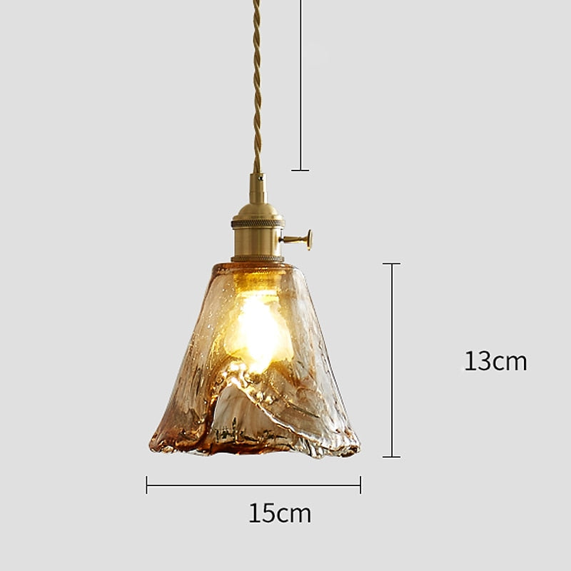 Modern Glass Drum Pendant Light
