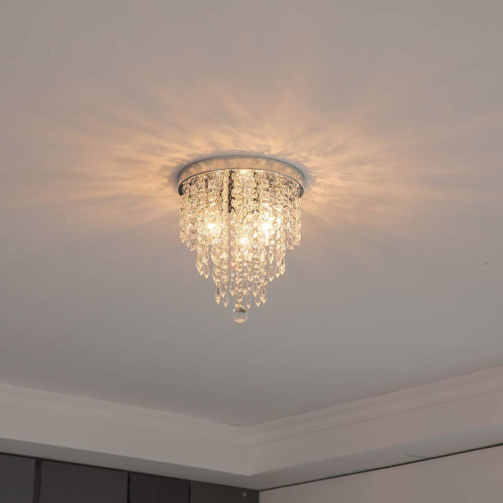 Glam Crystal Drum Ceiling Light