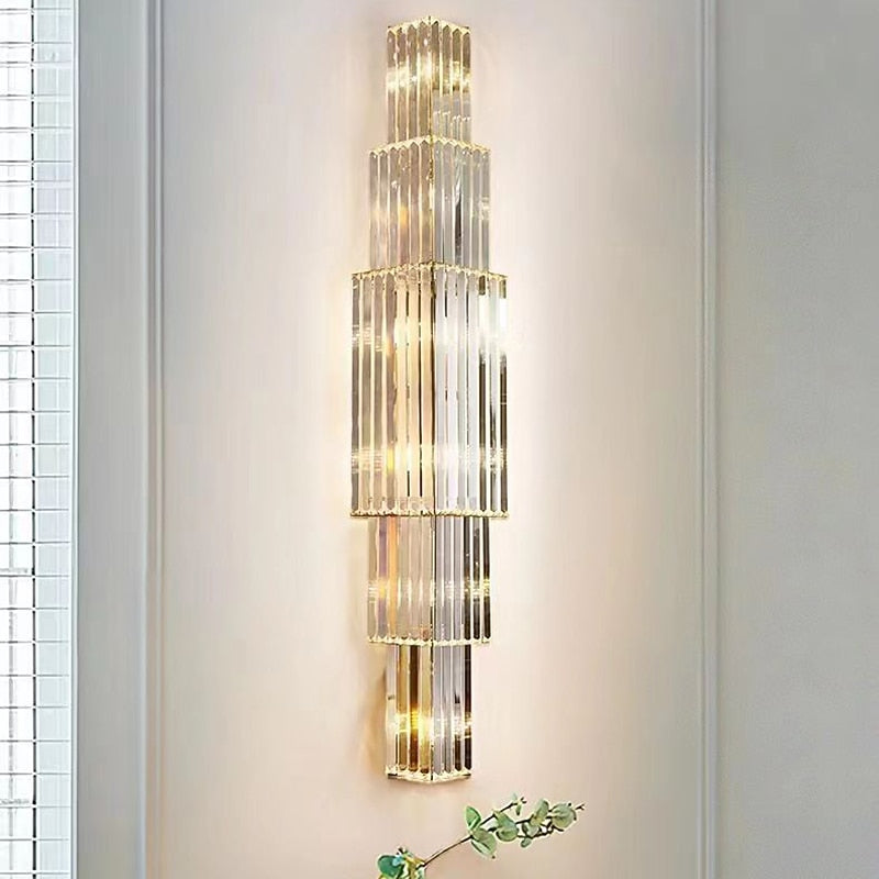 Glam Crystal Linear Wall Light