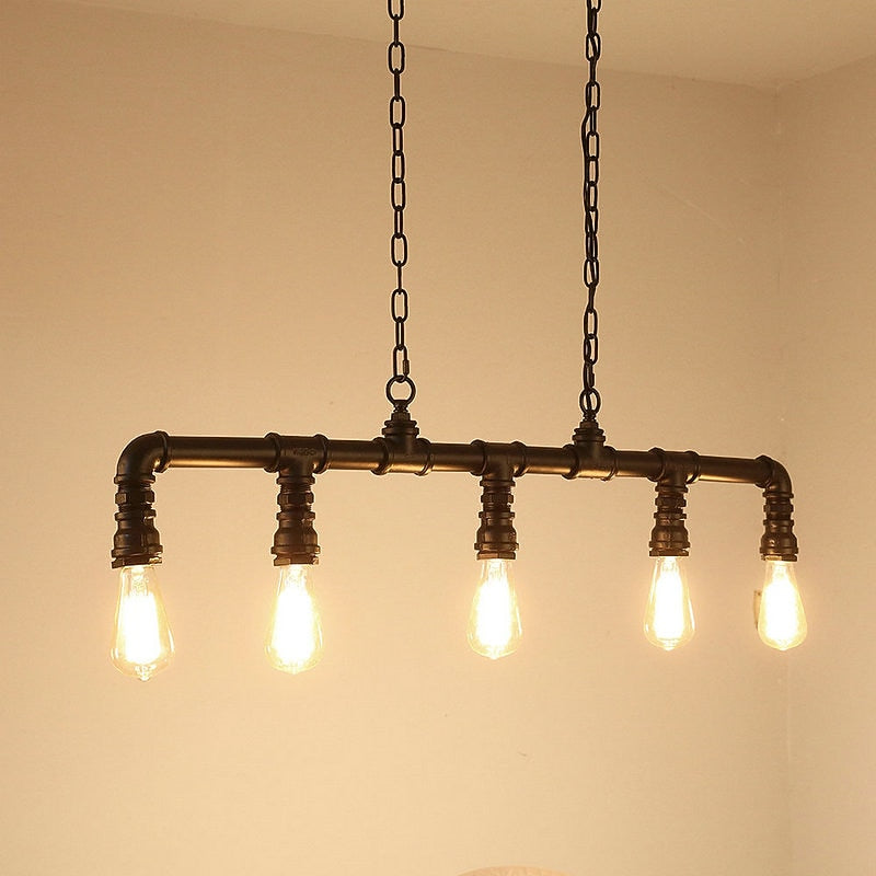 Industrial Metal Linear Pendant Light