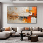 Amber Horizon Palette Knife Painting