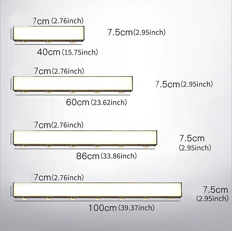 Modern Metal Linear Wall Light