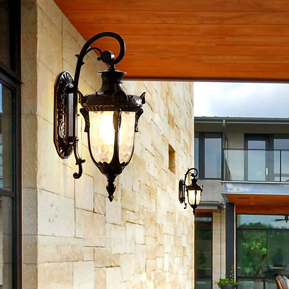 Vintage Glass Lantern Wall Light